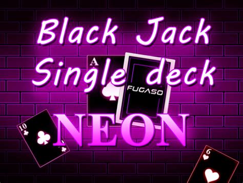 play neon single deck blackjack|Single.
